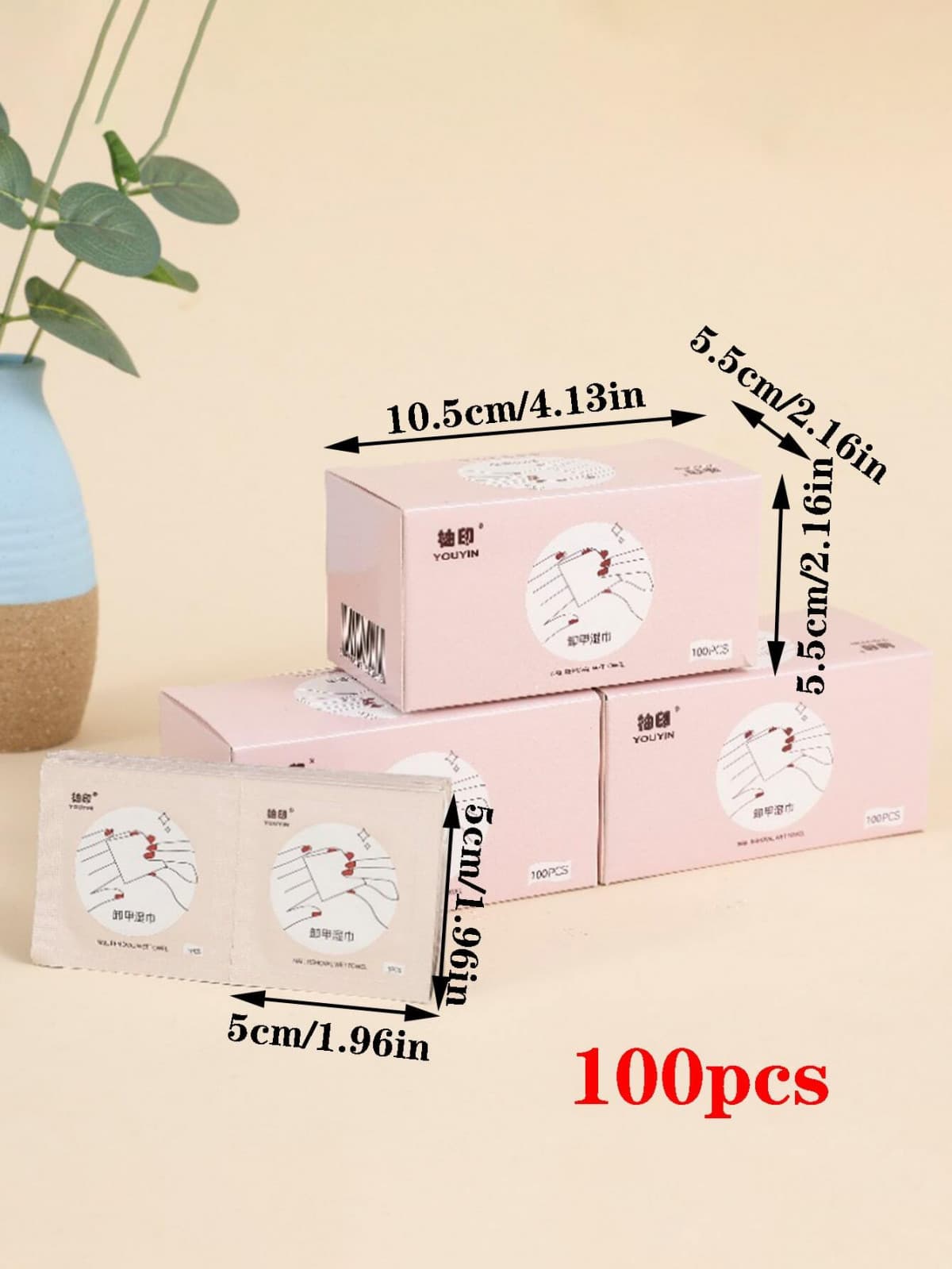 NAIL REMOVAL WET WIPES (100 PC)