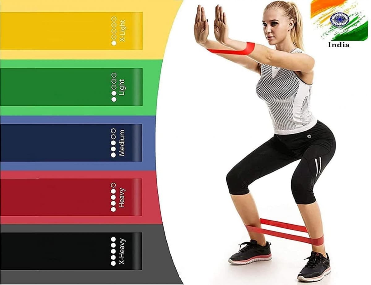 (SET OF 5) RESISTANCE LOOP BANDS EXERCISE BELT