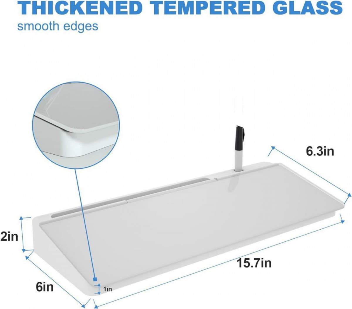 GLASS WHITEBOARD FOR DESKS