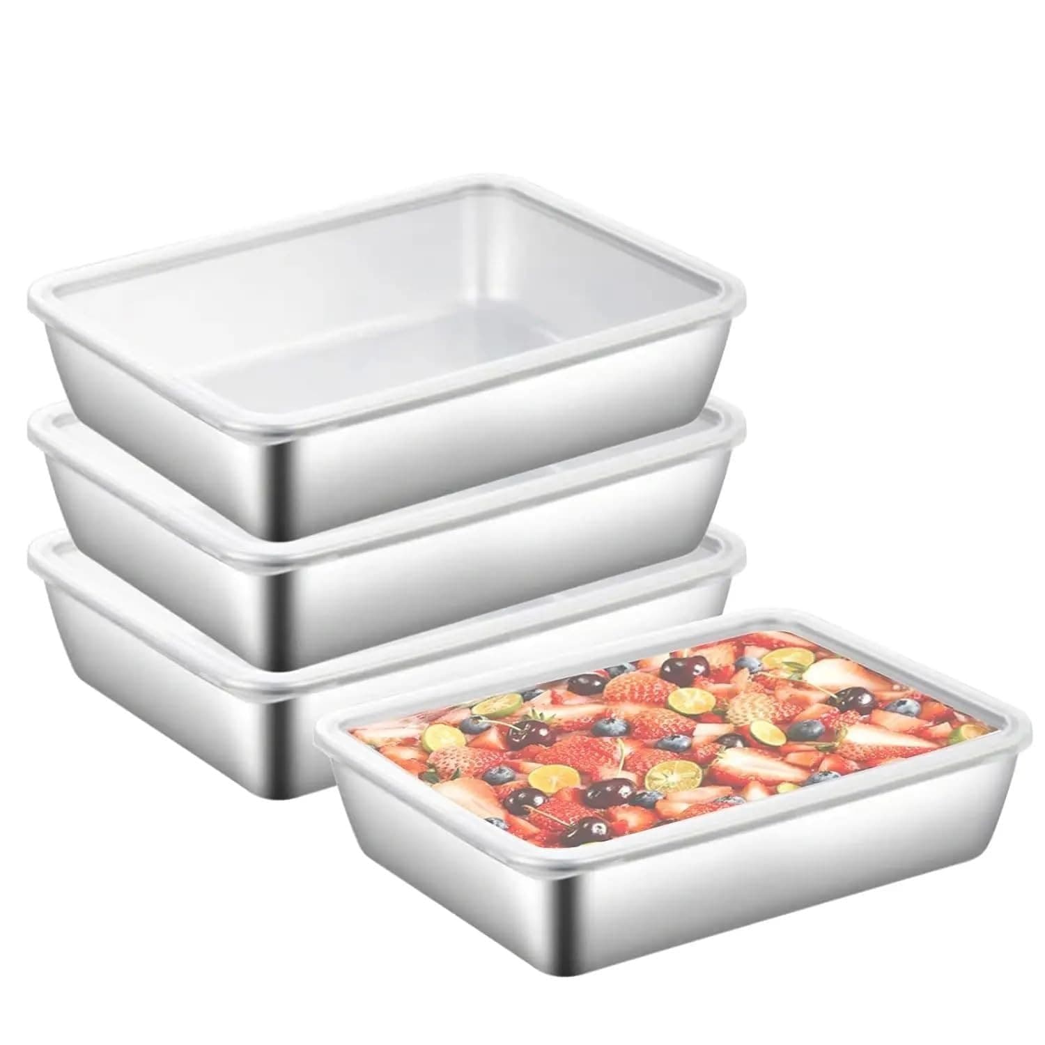 SS FOOD TRAY WITH LID