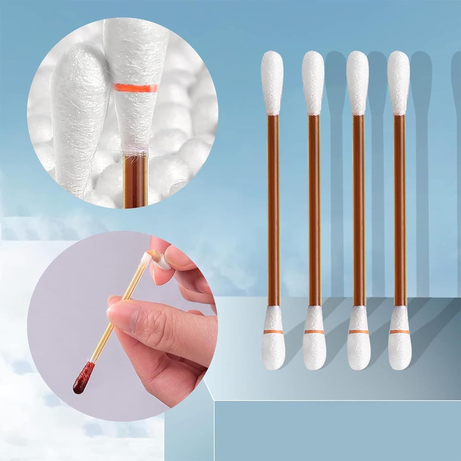 50 PCS COTTON IODINE SWABS STICK
