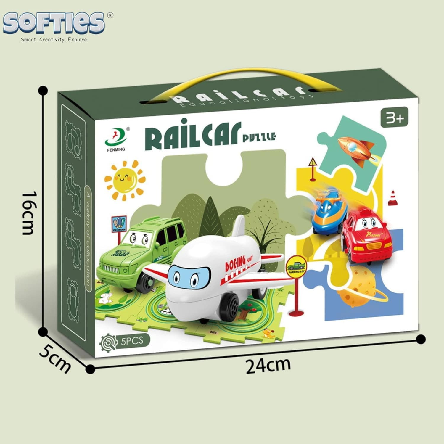 RAIL CAR PUZZLE (SPACE THEME)