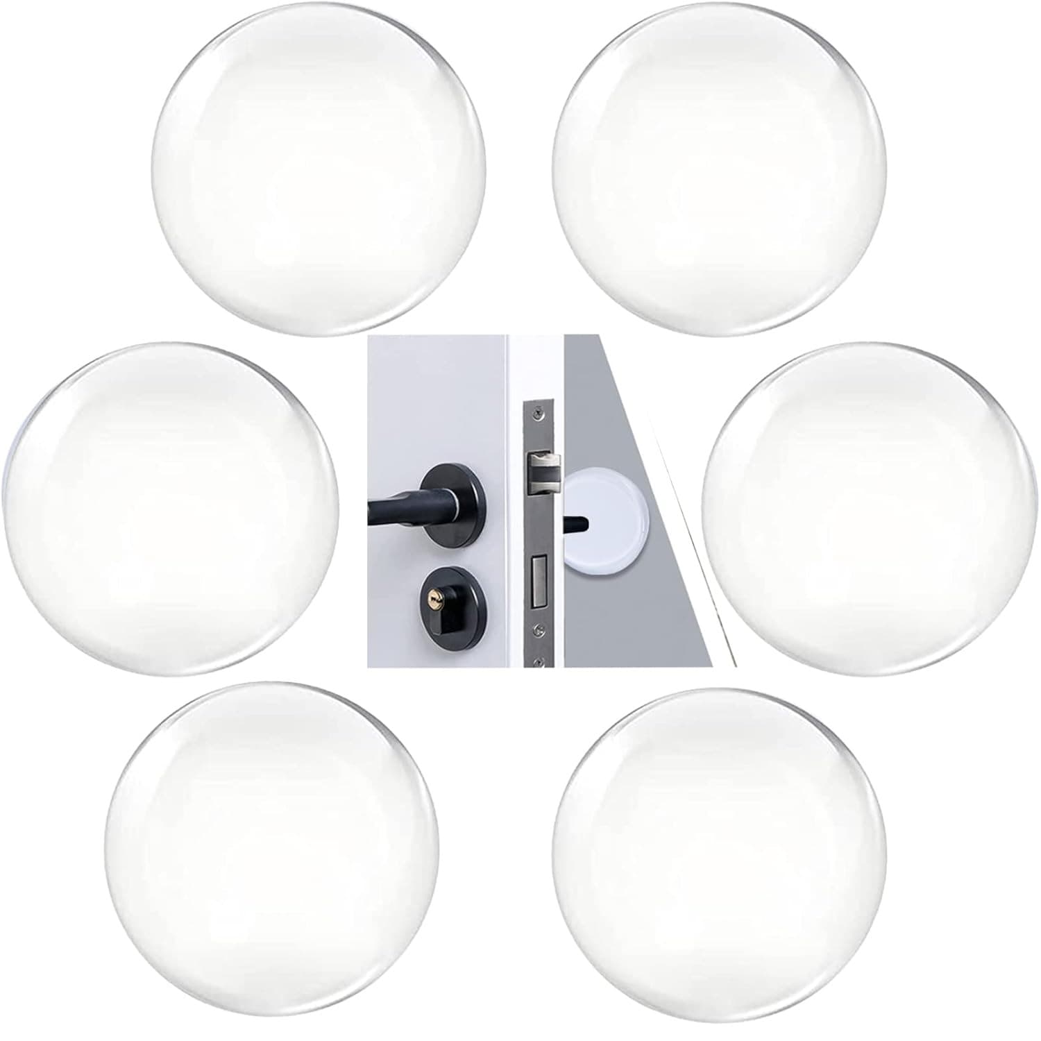 SILICONE WALL PROTECTOR RUBBER  (PACK OF 6)