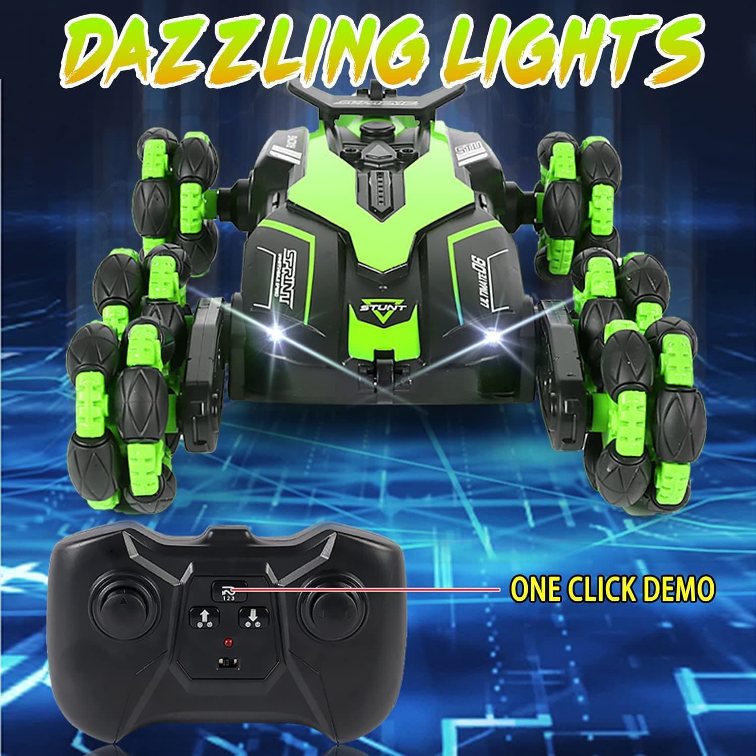 RC STUNT LASER NEW 6WHEEL DRIFT CAR