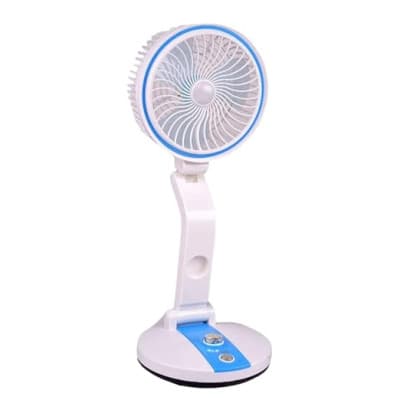 RECHARGEABLE PORTABLE TABLE FAN WITH LED LIGHT