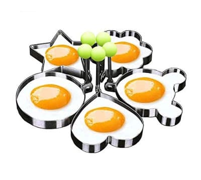 5 PIECE STAINLESS STEEL PANCAKE MOLD SET