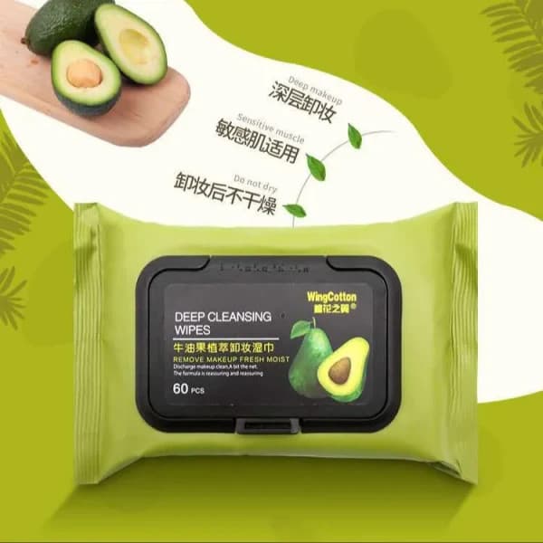 GREEN MAKEUP REMOVING DISPOSABLE WIPES