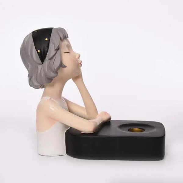 CERAMIC LIGHTING GLASS WITH GIRL GIFT SET 