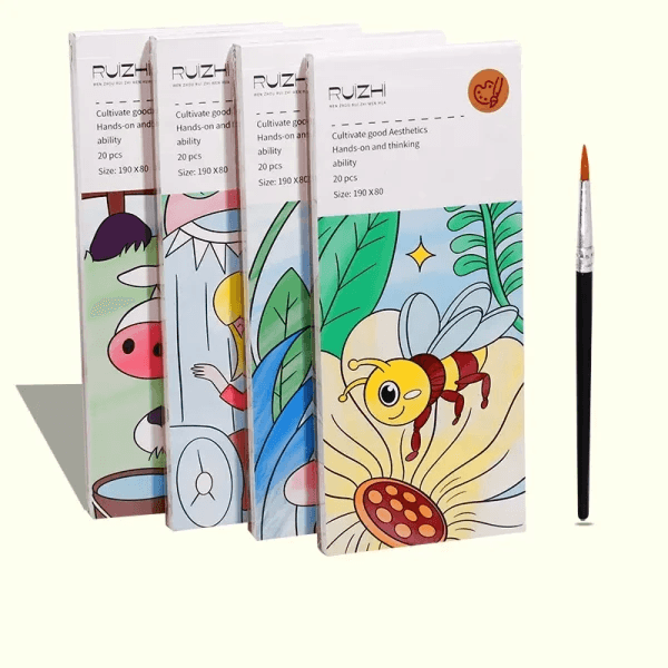 COLORING WATER DRAWING BOOKS WITH BRUSH PEN
