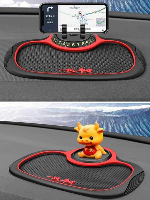 3 IN 1 SILICONE CAR MOBILE PHONE HOLDER ANTI SLIP MAT