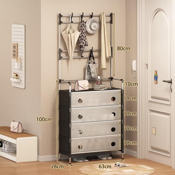4 LAYER MULTI-FUNCTION  SHOE RACK 