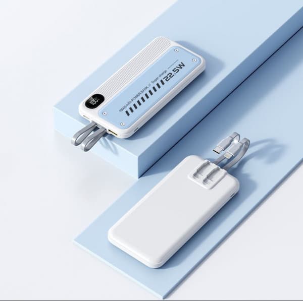 PORTABLE 22.5W FAST CHARGE WITH CABLE LARGE CAPACITY POWER BANK
