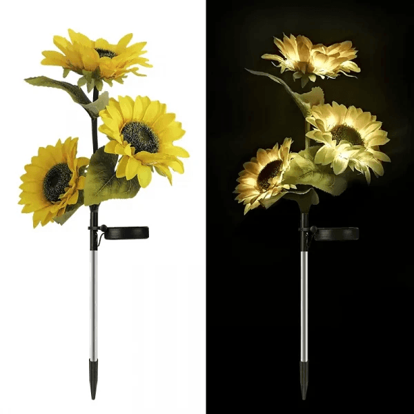 SUNFLOWER SOLAR GARDEN LIGHT (PECK OF 2)