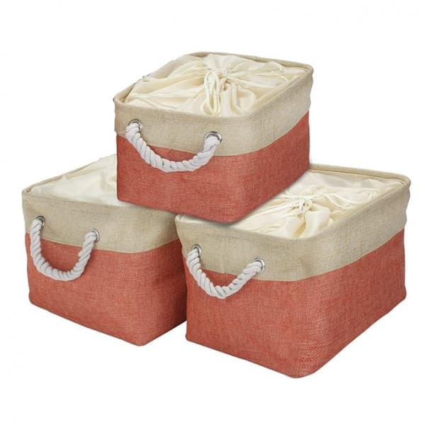 ECO-FRIENDLY CLOTH STORAGE BASKET BIN ORGANIZER 