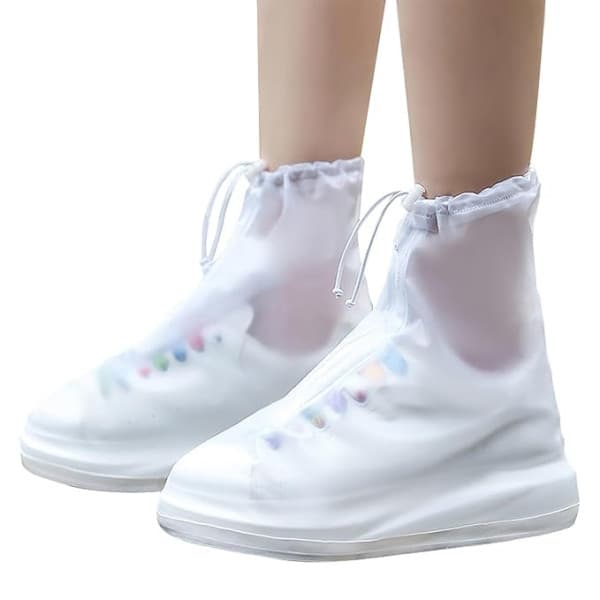 WATERPROOF REUSABLE RAIN SHOE COVERS (1 PAIR)