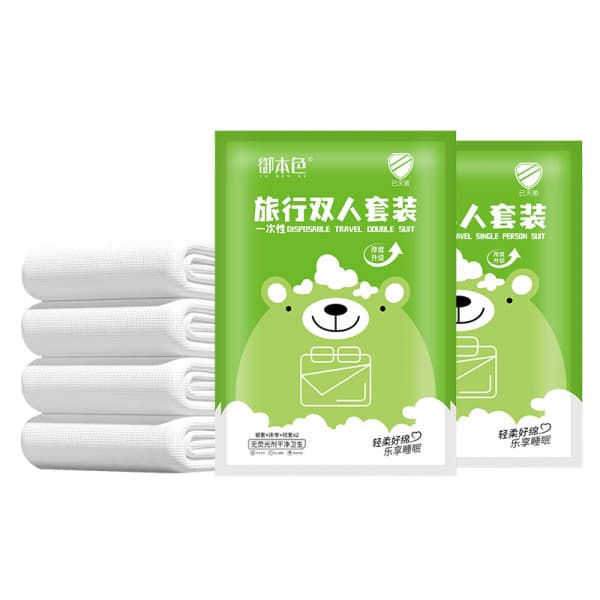 TRAVEL-FRIENDLY DISPOSABLE WHITE BEDDING SETS