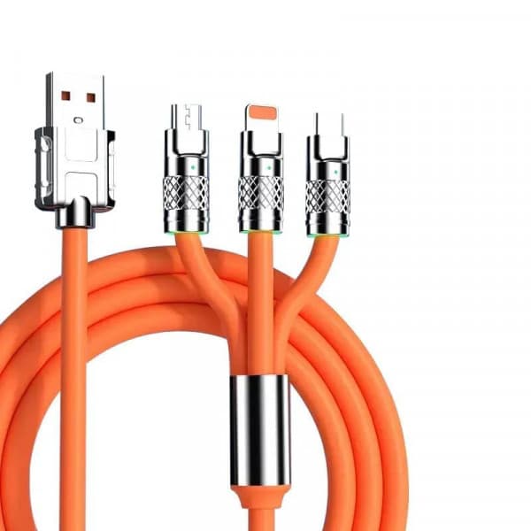 3 IN 1 CHARGING CABLE ORANGE