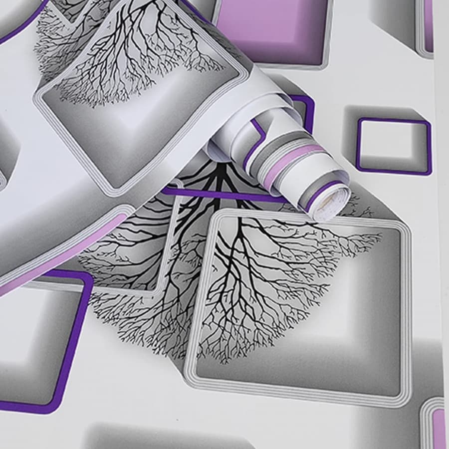 3D PURPLE WALLPAPER
