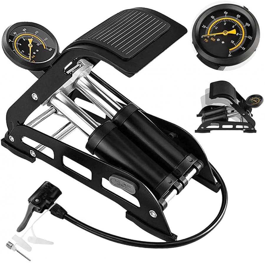 DOUBLE CYLINDER PORTABLE FOOT PUMP 