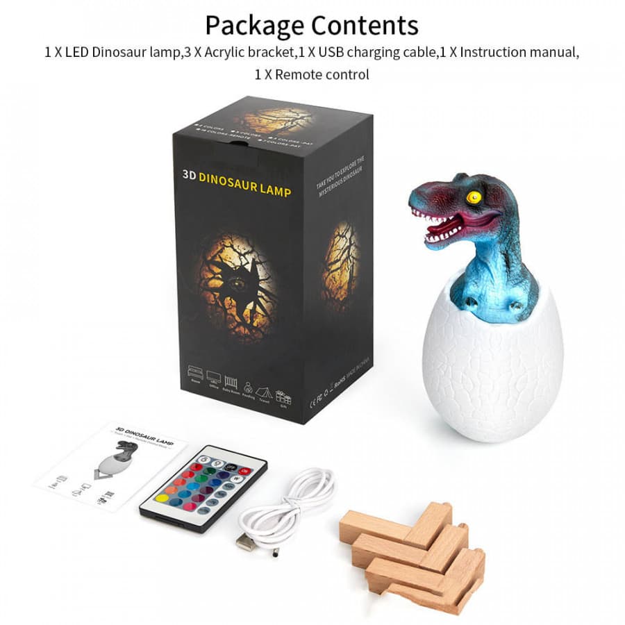 3D DINOSAURS LIGHT WITH REMOTE