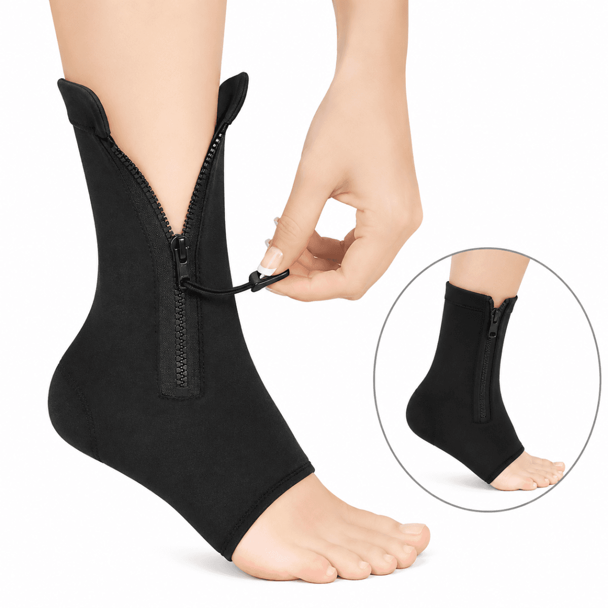ZIPPER COTTONE ANKLE SOCKS
