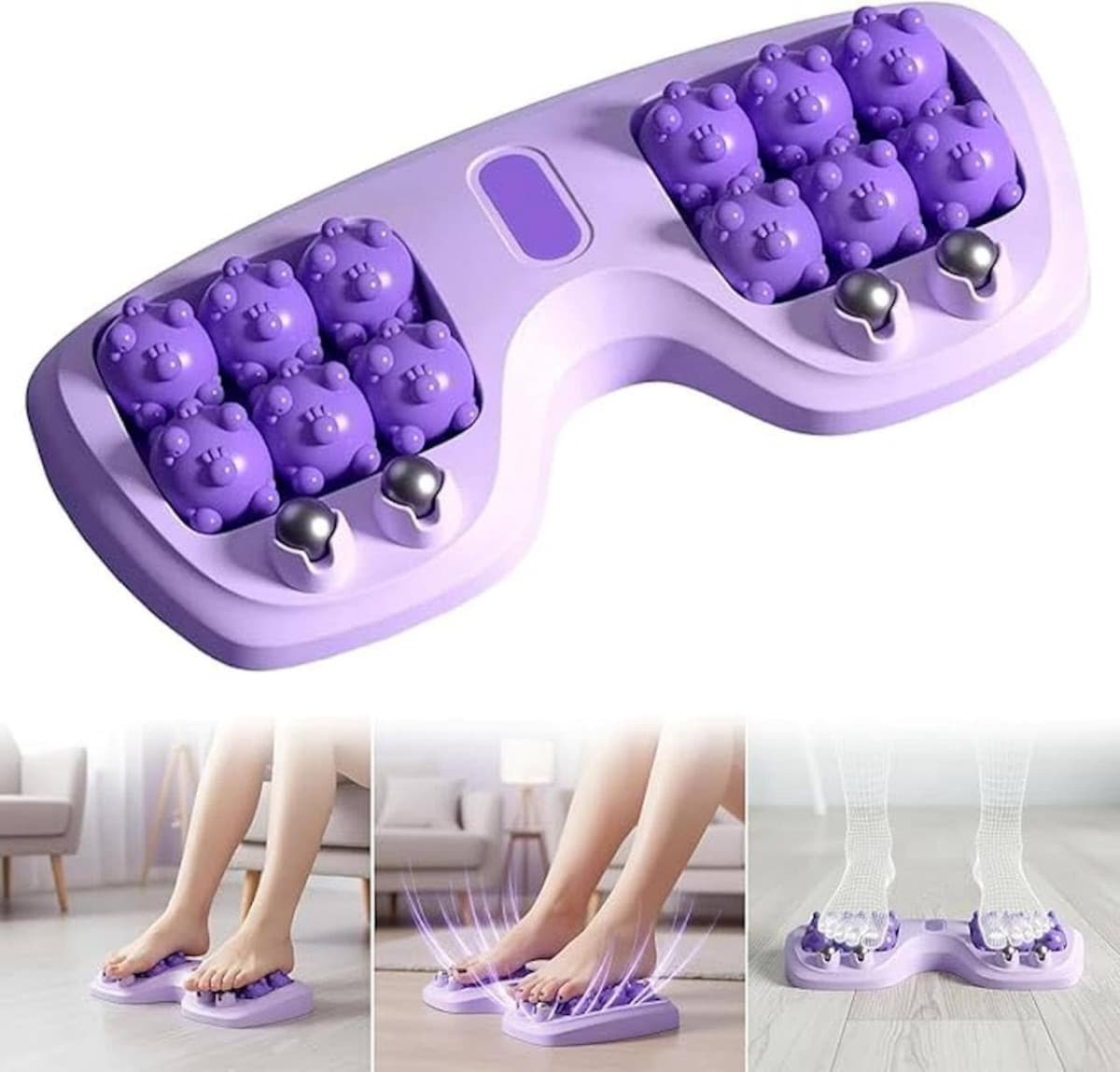 PORTABLE DOUBLE FOOT MASSAGE ROLLER