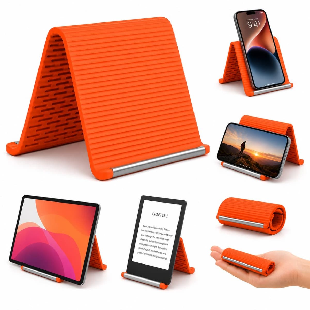 SILICONE ORANGE MOBILE STAND