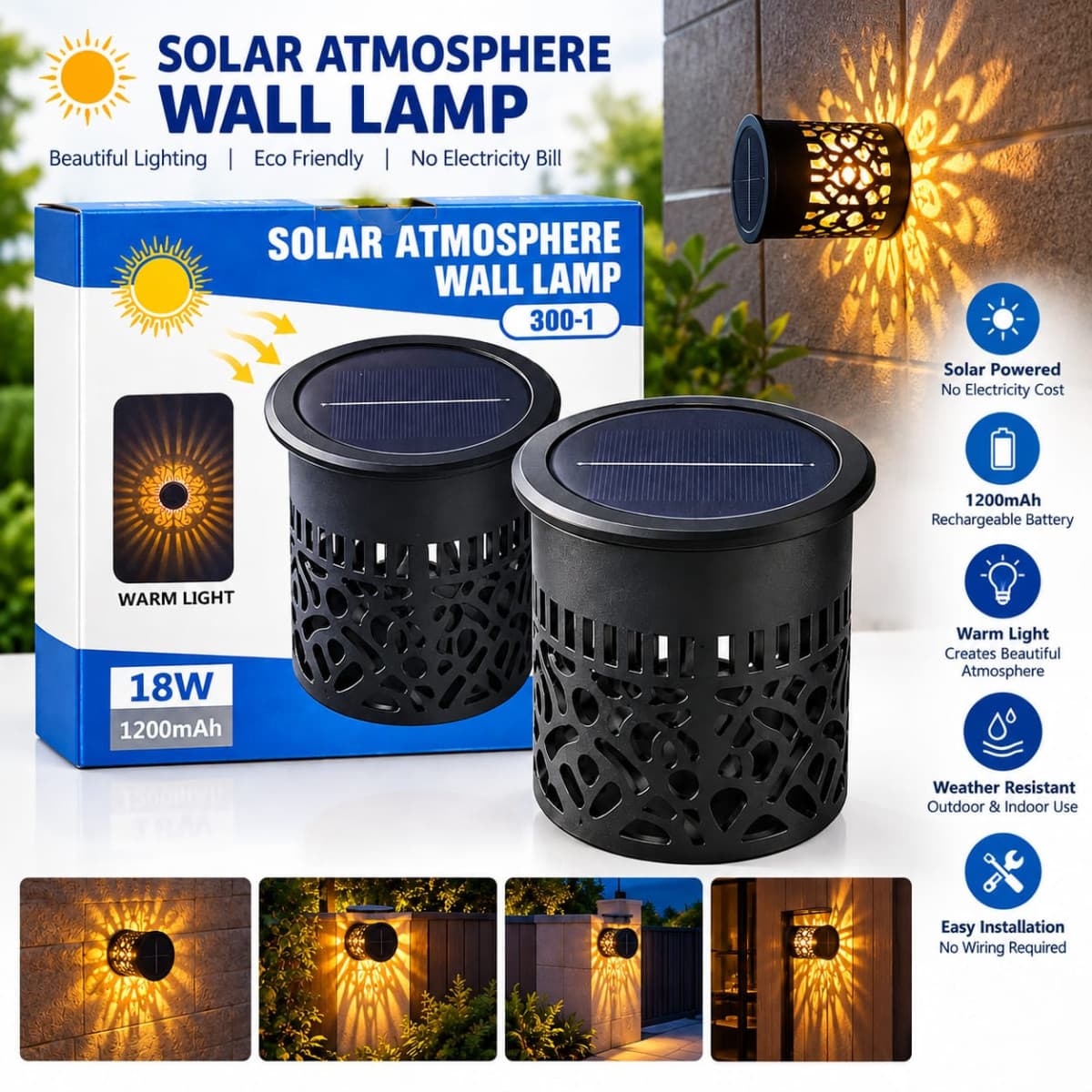 SOLAR ATMOSPHERE WALL LAMP (WARM LIGHT)