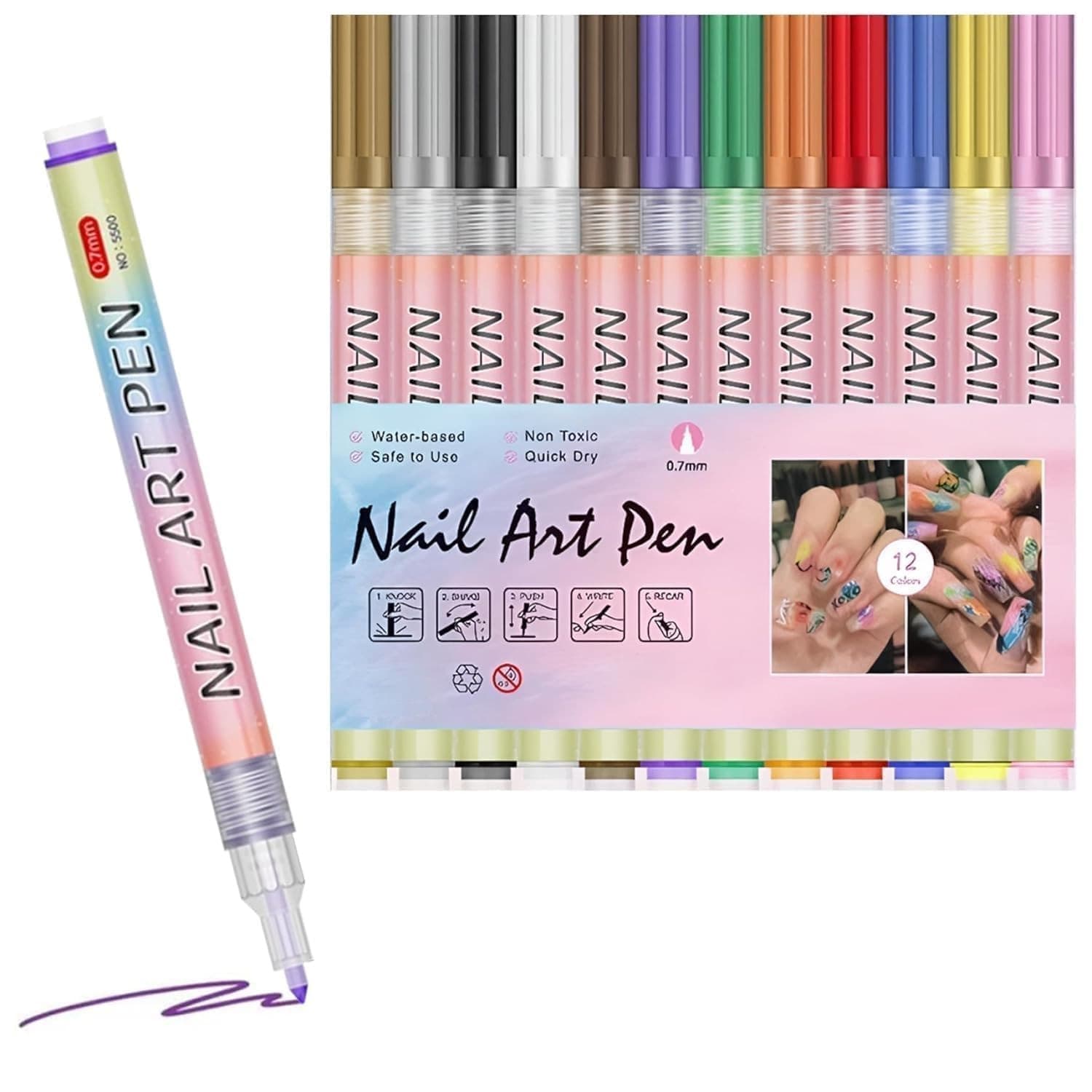 NAIL ART MAKER PEN (PACK OF 12)