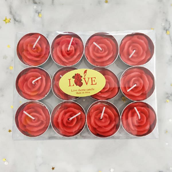 ROSE CANDLES DIYA (PACK OF 10)