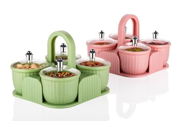4 IN 1 DRY FRUIT CONTAINER SET WITH HANDLE