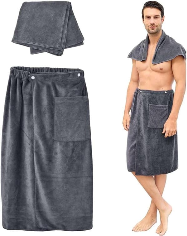 WEARABLE BATH TOWELS WITH POCKET