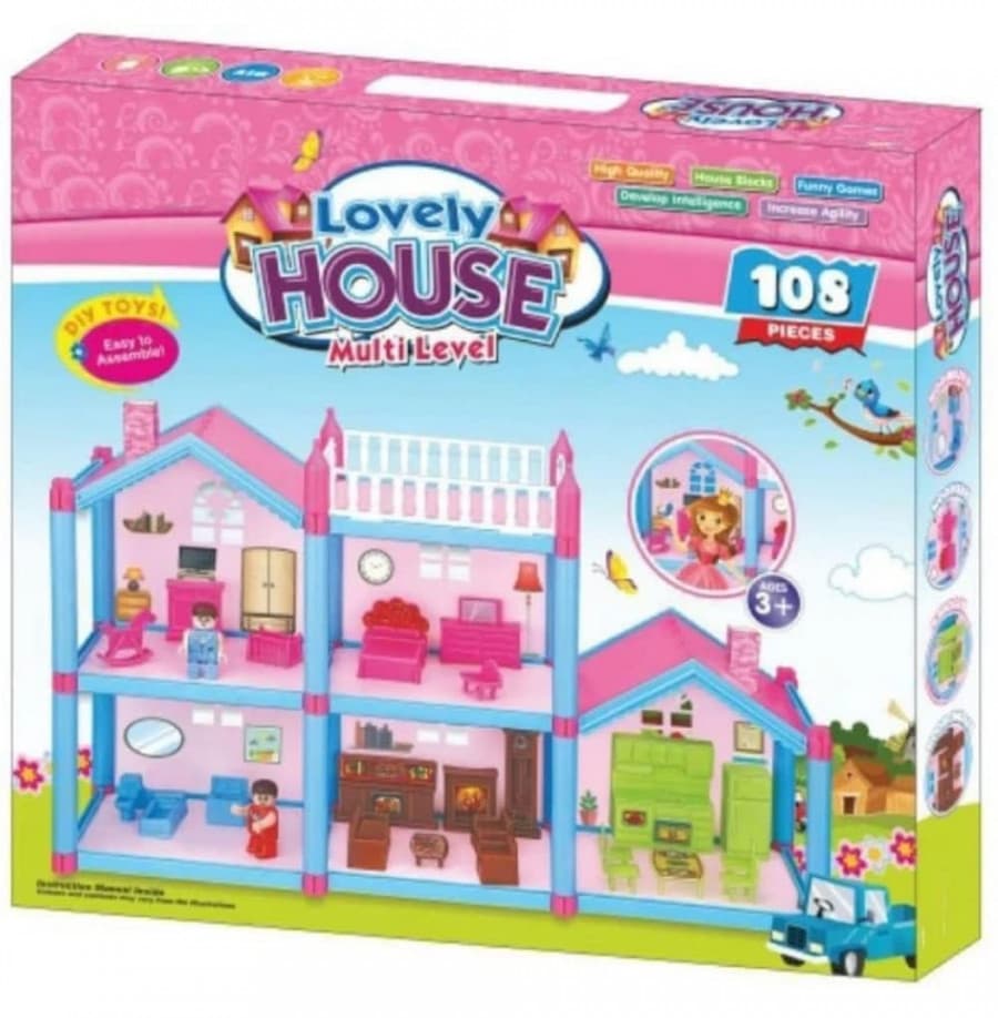 108 PCS DOLL HOUSE TOY SET