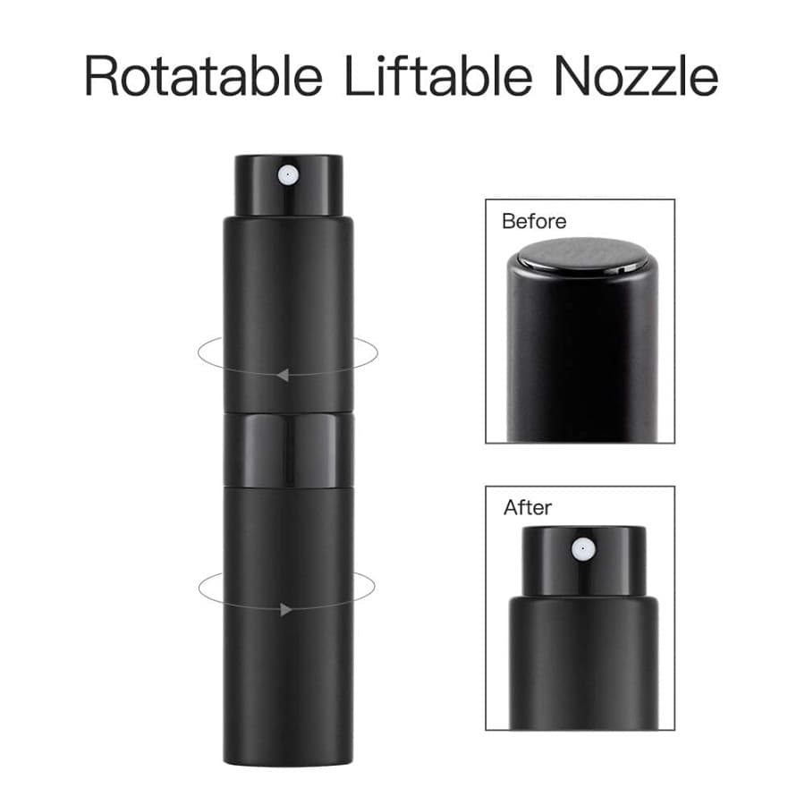 PERFUME REFILLABLE SPRAY BOTTLE (BLACK)